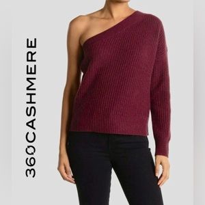360 Cashmere one shoulder Lena sweater XS NWT